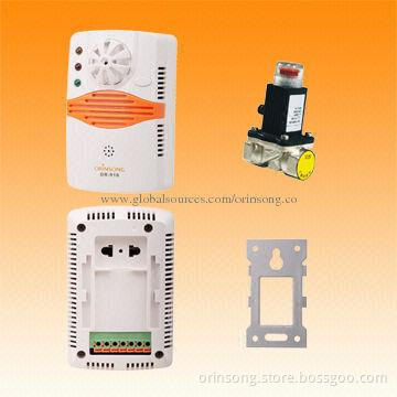 Gas and Heat Detector with Shutoff Valve, DC 12V